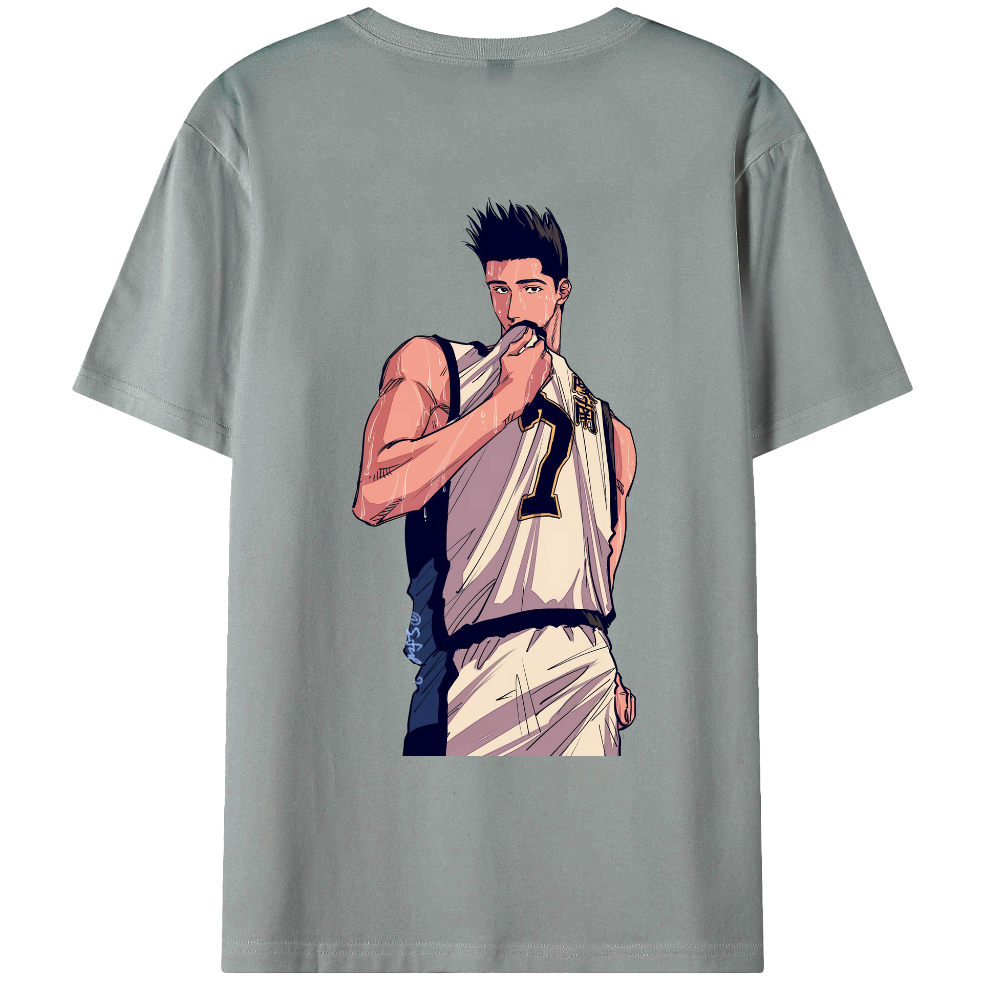 （画像用） SLAM DUNK／スラムダンク 綿100％ メンズ半袖Tシャツ（バックプリント） 通気性